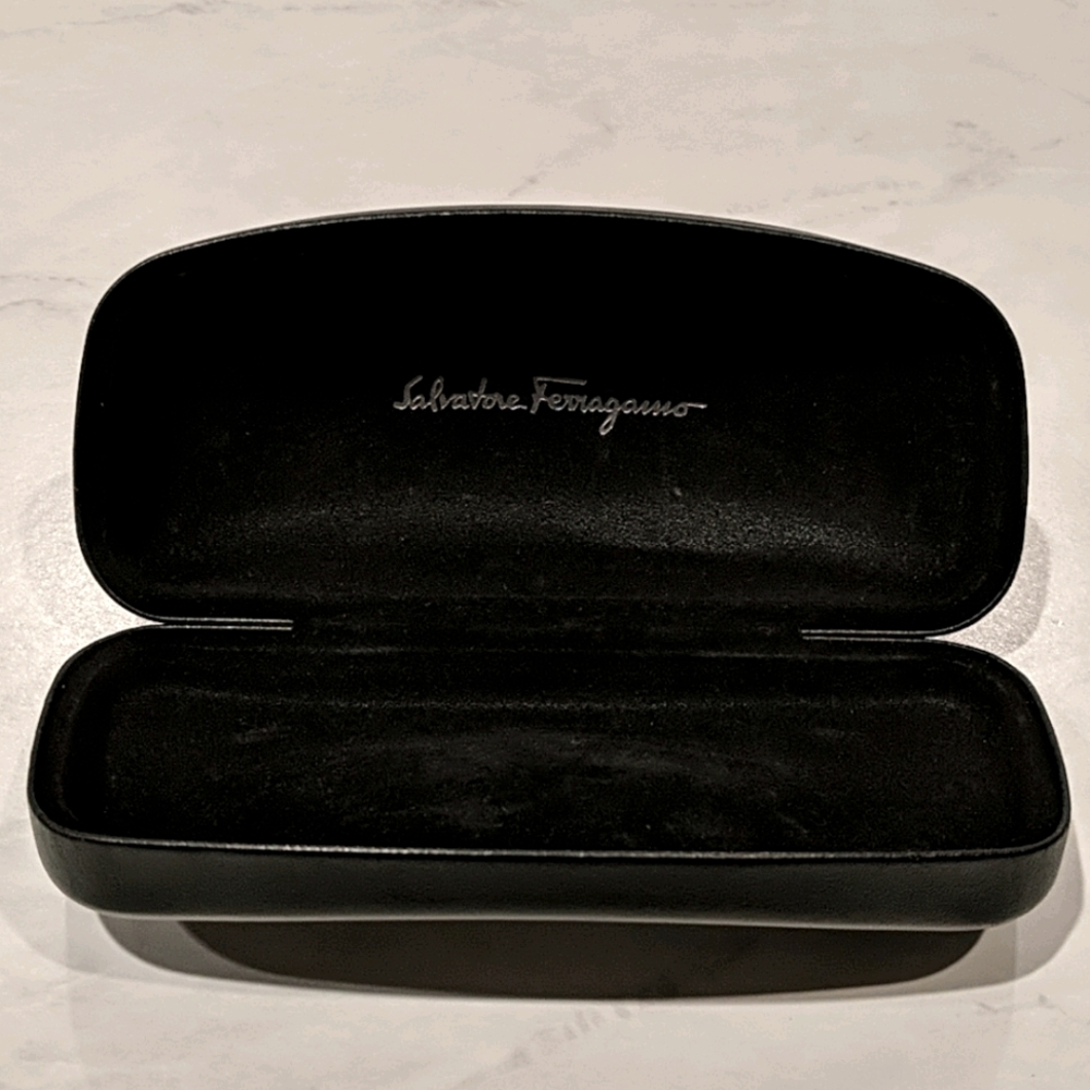 Salvatore Ferragamo Black Eyeglass Empty Case